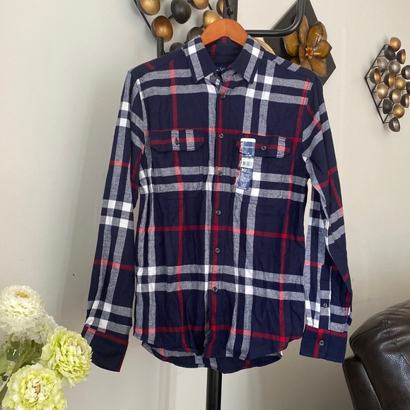 George Men's Long Sleeve Super Soft Flannel Shirt. - Picture 2 of 6